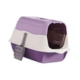 thumbnail image 2 of Hooded Cat with Front Door Flap, Enclosed and Covered Cat Toilet, Pet with Lid Portable Cat Litter Tray for Indoor Cats, 2 of 8