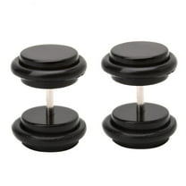 Necvior 2pcs 18G (1.2mm) Ear Studs 00G (10mm) Acrylic Fake Ear Plug Taper Stretcher