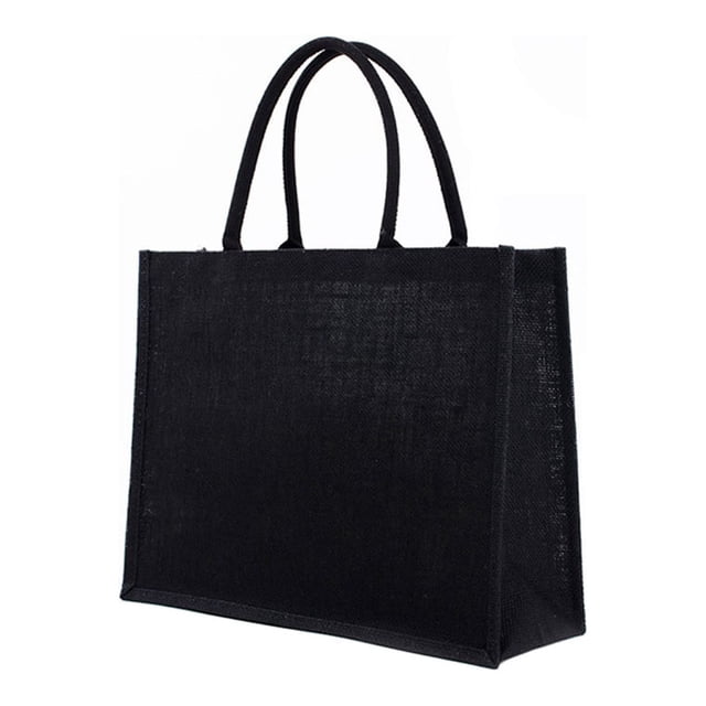 Wosthever Bolso de mano, bolsa de almacenamiento portátil, gran capacidad, pintura de yute, organizador en blanco, bolsa organizadora de Almacenamiento y organización del hogar 45x35x16cm