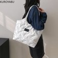 thumbnail image 5 of Bolso de hombro de gran capacidad para otoño e invierno, de algodón, informal, para mujer, de nailon, elegante, con asa superior, Y2k, 5 of 5