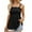 Black, variant on Blmnix Spaghetti Strap Womens Tank Top Long Tank Tops Tank Top Sleeveless Square Neck Black Vest for Women