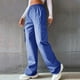 thumbnail image 5 of WILLBEST Pantalones Casuales de Mujer, de Cintura Alta, con Pierna Ancha y Estilo Relajado, de Pierna Recta, para Uso Diario. Chica, 5 of 7