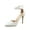 White PU, variant on Young- 2 Women's Fashion Ankle Strap Buckle Slip On Pointy Toe Stiletto Pumps Shoes