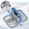 thumbnail image 3 of Toplive Cable Organizer Pouch, Electronic Organizer Travel Case Portable Waterproof Double Layers All-in-One Storage Bag for Cord, Charger, Phone, Earphone-Blue, 3 of 7