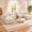 Apricot, variant on DTTRA 155" U-Shaped Modular Sectional Sofa with Storage Console, 6-Seat Chenille Couch, White
