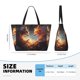 thumbnail image 4 of Fotbe Red And Gray Flame Fox Bolsa de Viaje para Playa - Resistente al Agua, Bolsa Tote de Gran Capacidad y Ligera con 7 Bolsillos para Mujeres y Hombres, 4 of 7