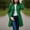 *Army Green, variant on Women's Fall Winter Elegant Notched Lapel Double Breasted Trench Coat ,Mid thigh A line Coat Army Green,Womens Plus S