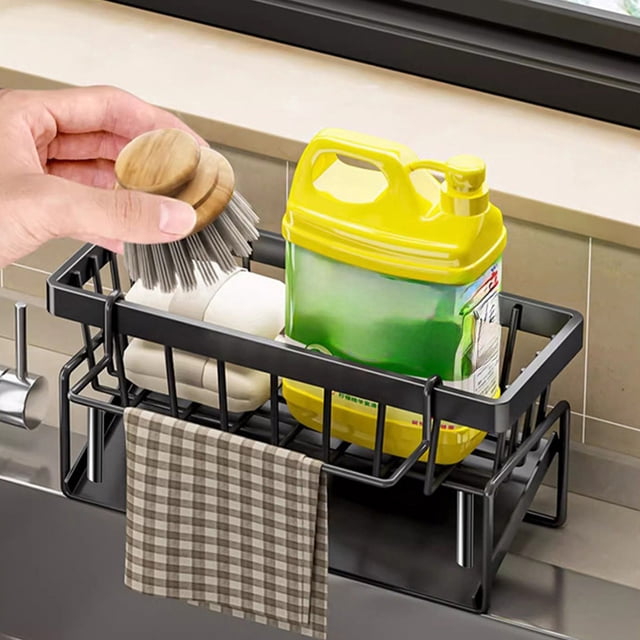 PEONAVET Sponge Holder for Kitchen Sink, Sink Caddy Organizer with Sponge Holder Kitchen Countertop Organizers and Storage Essentials