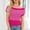 Hot Pink, variant on Women's Off Shoulder Striped Knit Tops Short Sleeve Side Button Cropped Blouses Casual Slim Fit Color Block Shirts