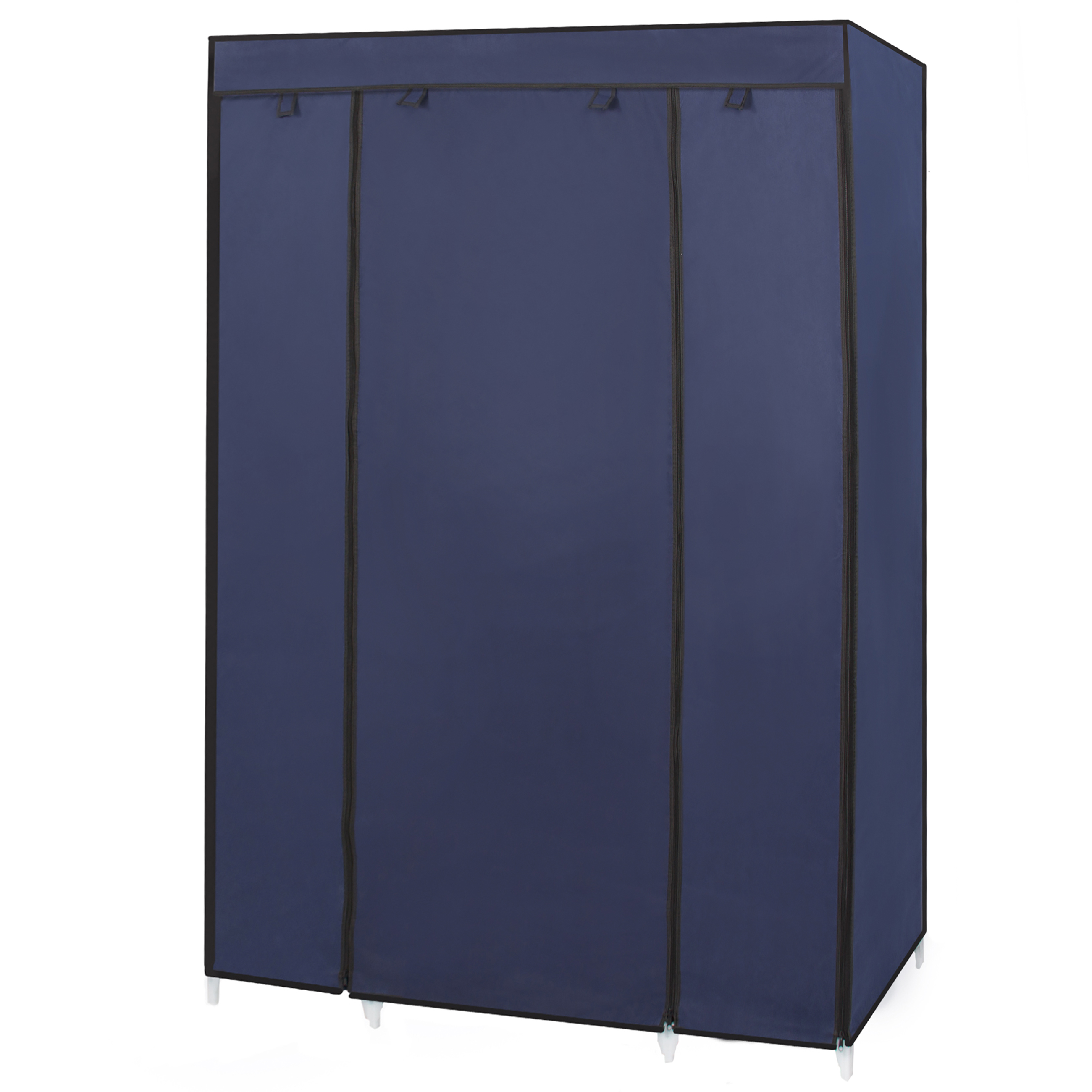 Best Choice Products 13-Shelf Portable Fabric Closet Wardrobe Storage Organizer w/ Cover and Hanging Rod - Blue - image 3 of 5