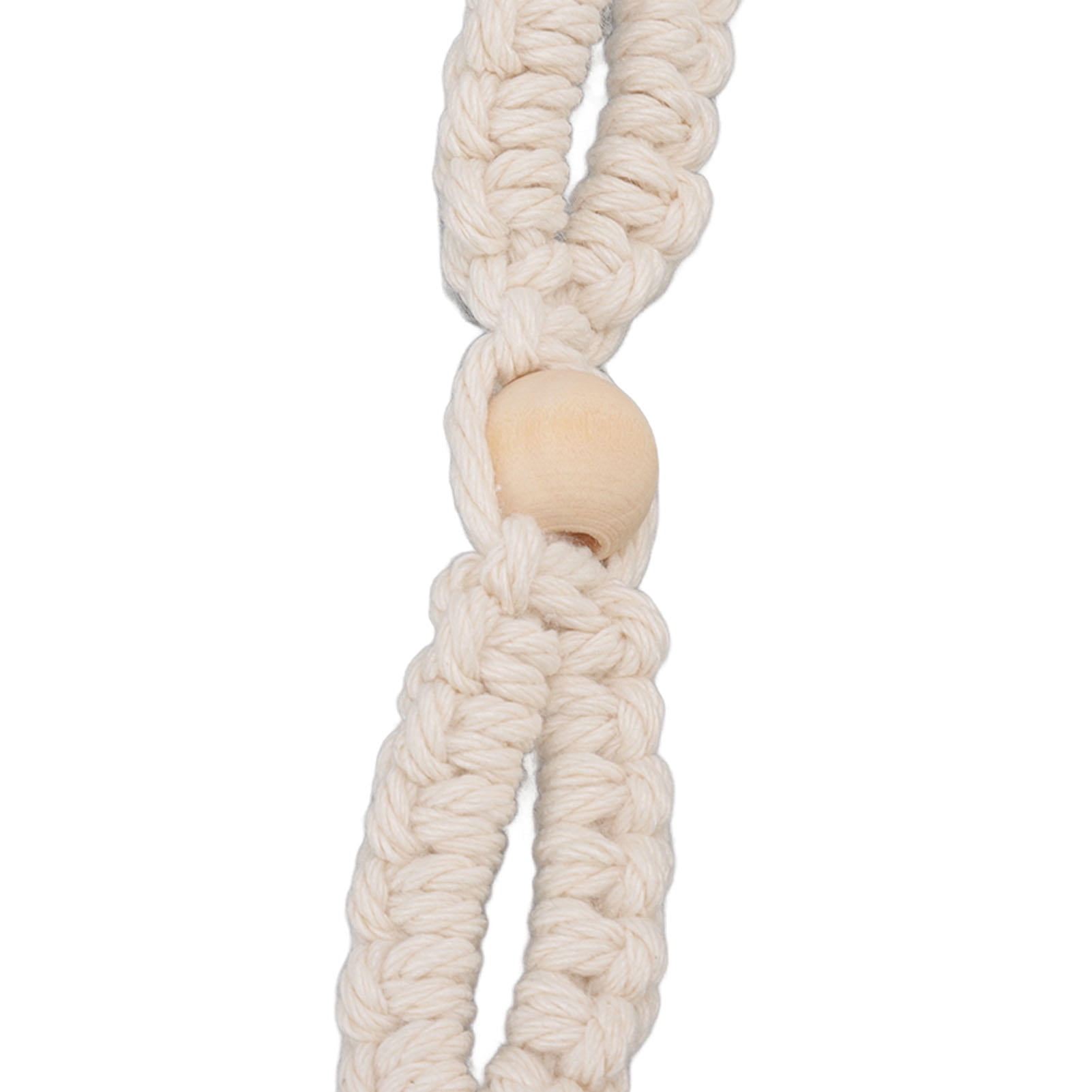 Yajisi European Vintage Rope Towel & Paper Towel Holder, 7.9x2.8in No-Drill Wall Mount, Handcrafted Cotton Rope & Beech Wood for Bathroom Kitchen