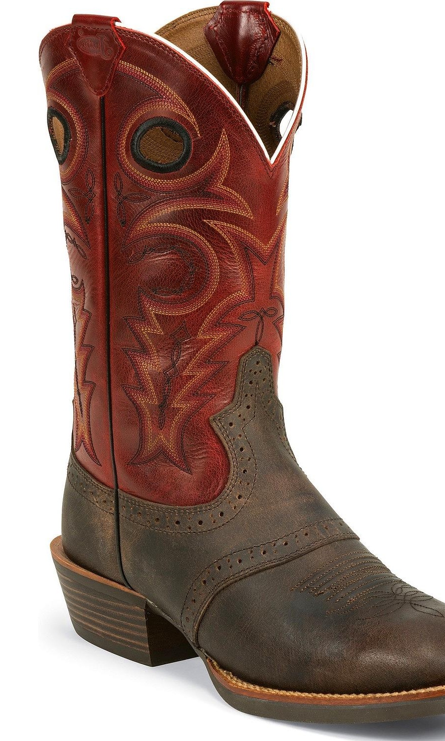 justin silver collection square toe boots
