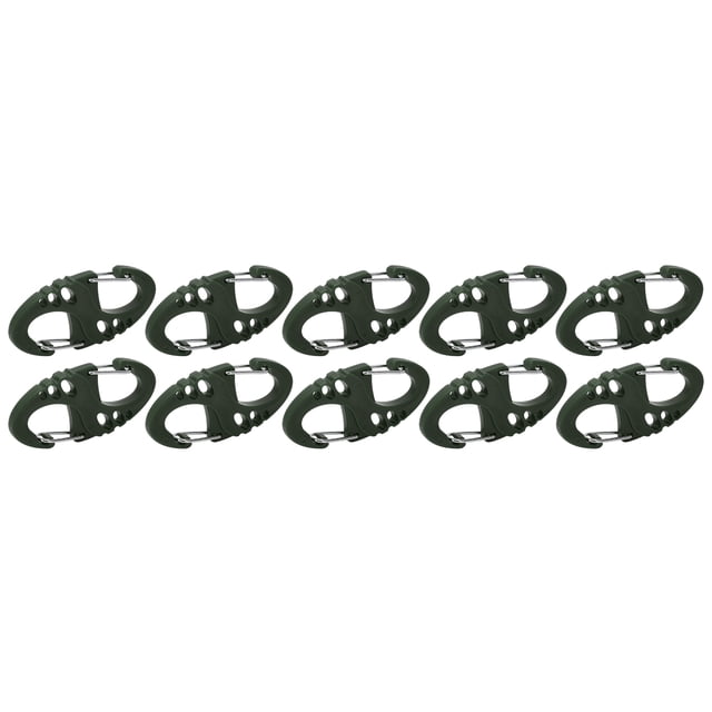 Locking Carabiner Clip, High Strength Hollow Design S Shaped Carabiner Wear Resistance For Purses Military Green
