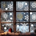 thumbnail image 1 of Christmas Window Clings For Glass Windows 5 Sheets Christmas Window Decals Snowflakes Christmas Decorations Christmas, 1 of 5
