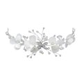 thumbnail image 4 of Tocado de flores blancas de princesa, vestido de pelo de perlas, accesorios para el cabello de boda de cristal nupcial para niñas, tocado de niña, 4 of 5