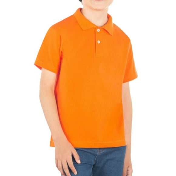Playera Polo para Niño 100% Algodón Marca Optima – Naranja