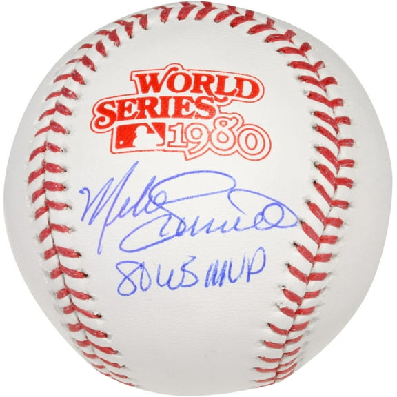 Mike Schmidt Philadelphia Phillies Autographed 1980 World Series Logo Baseball with 1980 WS MVP Inscription - Fanatics Authentic Certified