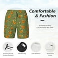 thumbnail image 6 of Picia Squirrel And Nuts pattern Mens Swim Trunks with Compression Liner Stretch Beach Shorts Quick Dry with Zipper Pockets No-Chafing Board Shorts-, 6 of 9