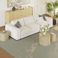 thumbnail image 2 of LAZZO Nesting Round Coffee Table Set of 3, Modern Wooden Accent Side Table, Space-Saving Table for Living Room Bedroom, Natural Wood Color, 2 of 7