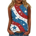 thumbnail image 2 of Aloohaidyvio American Flag Tank Tops for Women Funny USA Flag Graphic Sleeveless Tshirt 4th of July Memorial Day Gift Tee Vest, 2 of 5