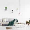 thumbnail image 1 of Juego de 2 macetas de cerámica montadas en la pared para plantas, forma de diamante blanco, maceta colgante hexagonal para decoración de bodas, orquídeas, hierba de aloe, jardín del hogar Adepaton YQ-1533, 1 of 6