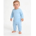 thumbnail image 2 of Beilxfa Unisex Baby Boy Girl Long Sleeve Jumpsuit 100% Cotton Newborn Solid Romper Bodysuit Infant Fall Winter Footless Onesies, 2 of 7
