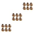thumbnail image 3 of Inteprter 6 piezas de anillo de servilleta de metal exquisito plateado brillante forma de hoja fiesta banquete boda toallero ornamento oro Type1 NO1, 3 of 6