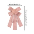thumbnail image 3 of INSPIRE CHIC Women's Pretied Pin Closure Pom Poms Solid Color Bow Tie Pink, 3 of 6