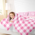 thumbnail image 4 of jejeloiu Cute Letter Monogram H 7-Piece Twin Bedding Sets For Girls,Pink Graffiti Initial Alphabet Bedding Comforter Set,Pink Reversible, 4 of 7