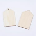 thumbnail image 2 of 100pcs Undyed Wood Big Pendants Rectangle Blanched Almond 68x39x2mm Hole: 4mm, 2 of 2
