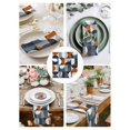 thumbnail image 4 of Navy Blue Cloth Napkins Washable Set of 8, Middle Century Modern Geometric Abstract Art Reusable Dinner Table Napkins Cloth Bulk for Weddings Kitchen Restaurants Hotel Events Parties 20 x 20 Inch, 4 of 9
