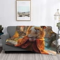 thumbnail image 2 of Rateoe Valley Meditating Guinea Pig Pattern Flannel Throw Blanket, Ultra-soft Blanket for Bed, Couch, Car, Hypoallergenic Anti-pilling blanket-50"x40"(Horizontal), 2 of 6