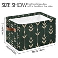 thumbnail image 4 of Yayeee Canvas Storage Basket with Handles for Shelves Fabric Bins Closet Organizer, Green Plants, 4 of 8