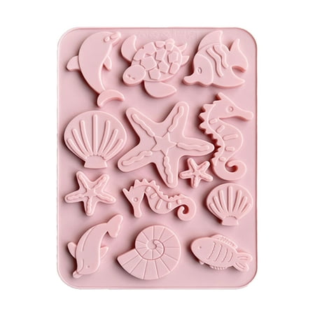 

Hloma Fondant Mold DIY Easy Release Non-sticky Starfish Shell Silicone Cup Cake Decoration Mould Kitchen Tools