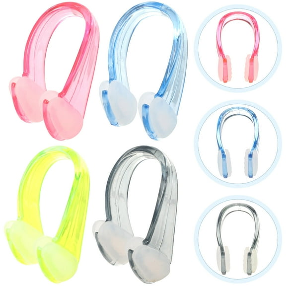 LEORX 4Pcs Pink Nose Cover For Swimming Waterproof Swimming Pool Accessories