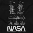 thumbnail image 2 of NASA Vintage Worm Logo Space Shuttle Women's T Shirt Ladies Tee Brisco Brands S, 2 of 3