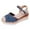 A-Blue74, variant on Womens Wedge Ankle Strap Sandals Perforated Toe Cap Woven Rope Sole Adjustable Buckle Open Toe Summer Resort Daily Ladies Sandals