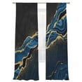 thumbnail image 2 of Blue Gold Marble Sheer Curtains 108 Inches Long 2 Panels Grey Luxury Modern Abstract Wave Texture Light Filtering Semi Sheer Window Curtains Drapes for Bedroom Living Room 52"x108", 2 of 7