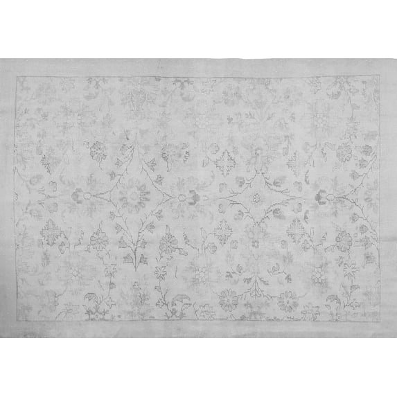 Ahgly Company Indoor Rectangle Abstract Gray Contemporary Area Rugs, 2' x 4'