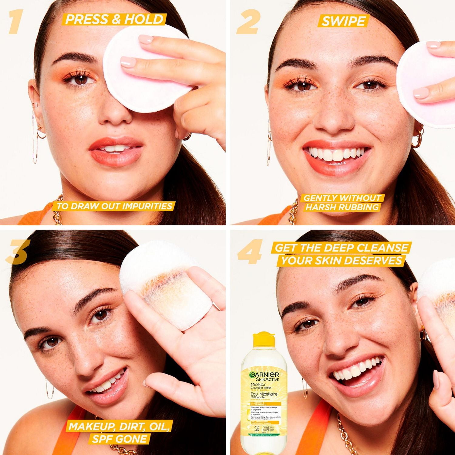 Garnier Micellar Water, Makeup Remover, All-In One Cleanser, with Vitamin C