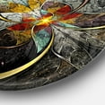 thumbnail image 2 of Symmetrical Brown Fractal Flowers Disc 38.00" x 38.00" Painting Art Prints, by Designart, 2 of 4
