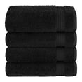 thumbnail image 4 of Cotton Paradise 100% Cotton Turkish 4 Piece Hand Towel Set, Soft Absorbent Face Towels Clearance Set, Black, 4 of 5