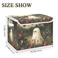 thumbnail image 5 of Yayeee Collapsible Cube Storage Bin with Lid Fabric Closet Decorative Basket with Handles, Ghost in Strawberry Fields, 5 of 7