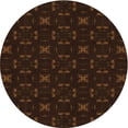 thumbnail image 1 of Ahgly Company Machine Washable Indoor Round Transitional Dark Bronze Brown Area Rugs, 6' Round, 1 of 7