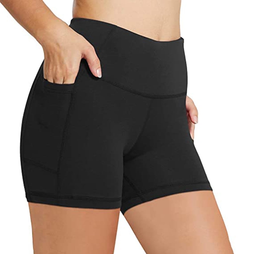 2PC Yoga Shorts For Women Splice High Waist Yoga Pants Tight Side Pockets  Sports Shorts Leggings - Walmart.com
