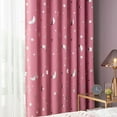 thumbnail image 4 of Galaxy Star Thermal Blackout Curtains for Kids Room Boys Girls Bedroom Eyelet Ring Top Panels Stars Moon, 4 of 9