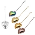 thumbnail image 4 of Heart Shape Stainless Steel Tea Infuser Filter with Chain Loose Leaf Strainer, 4 of 9