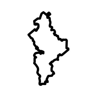 Nuevo Leon State Shaped Sticker Decal Die Cut - Self Adhesive Vinyl - Weatherproof - Made in USA - Many Color and Sizes - outlined nl nle mexico free and sovereign state of