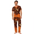 thumbnail image 2 of Family Matching Halloween Pajamas Set Skull Castle Short Sleeve Funny Pajamas Candy Pumpkin Spooky Wide Leg Pjs, Men:2XL, 2 of 5