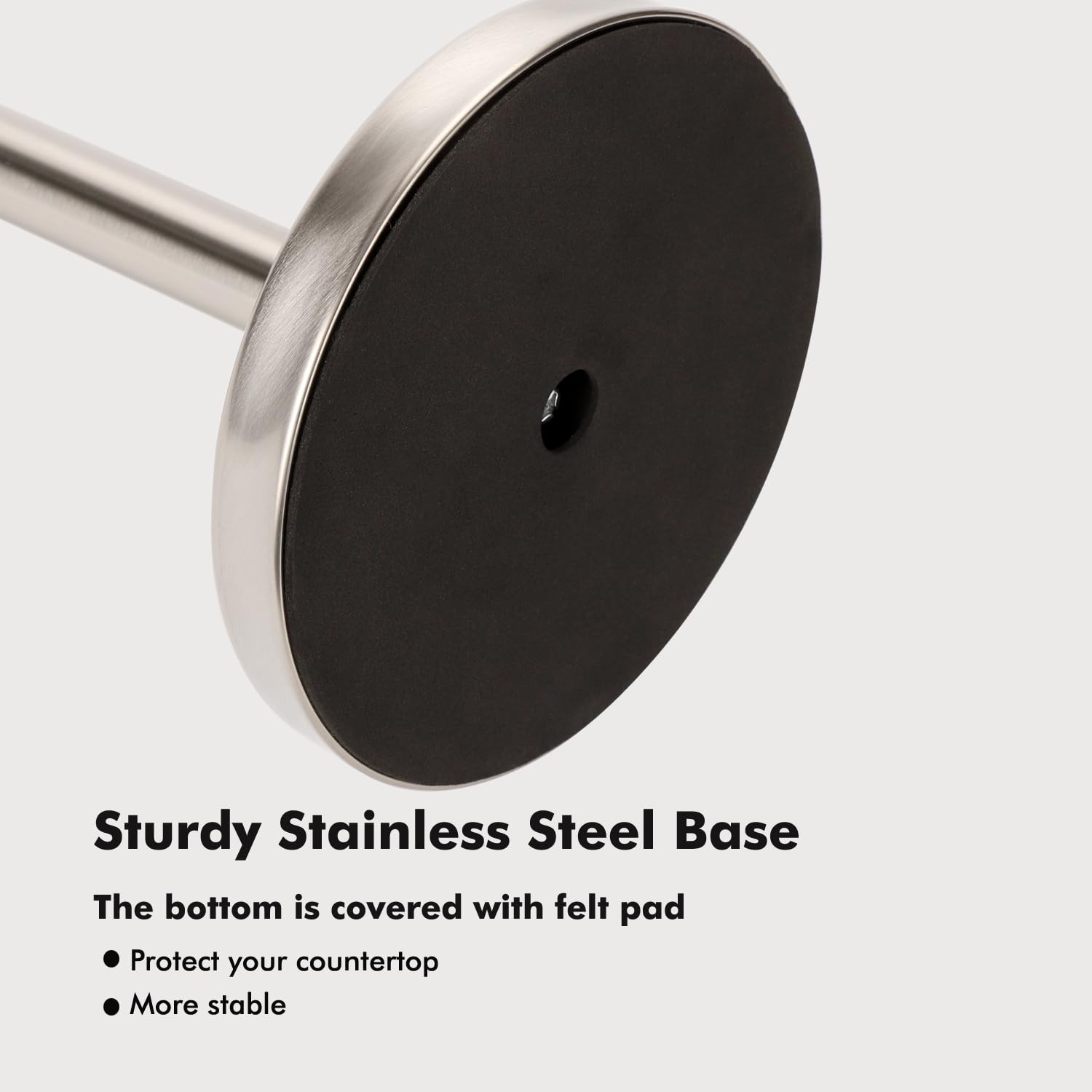 Paper Towel Holder Countertop  Standing Roll For Kitchen Bathroom With Weighted Base One-handed Operation (brushed Nickel)